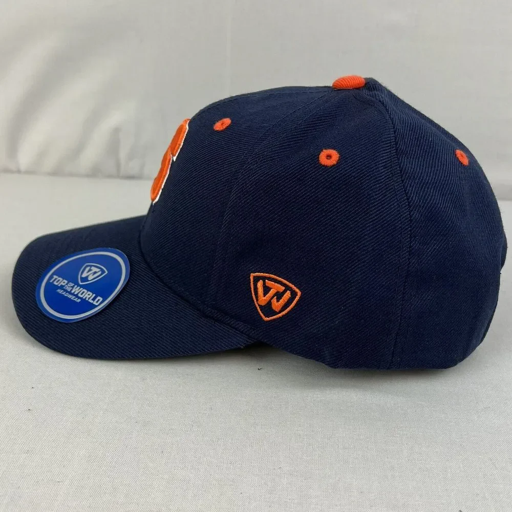 TEAM SYRACUSE UNIVERSITY Blue‎ w/ Orange Logo Adjustable BASEBALL HAT CAP
